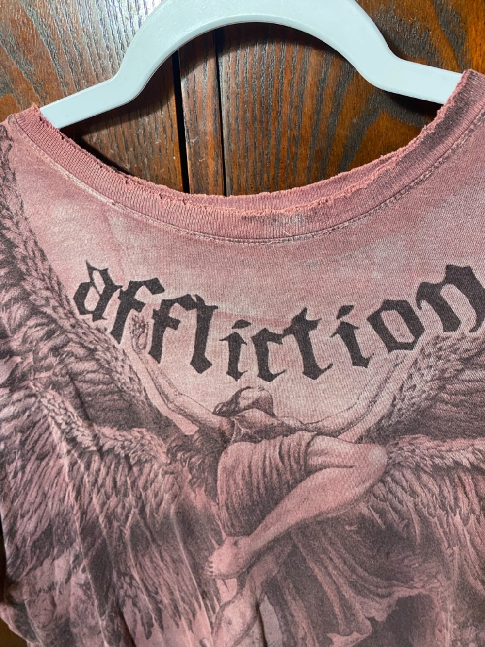 Affliction Distressed Rose Graphic Short-Sleeve Tee - Picture 2 of 6